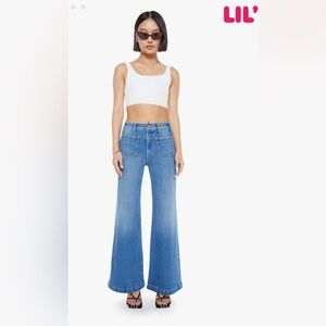 MOTHER PETITES The Lil Hustler Roller Patch
Pocket Sneak Jeans